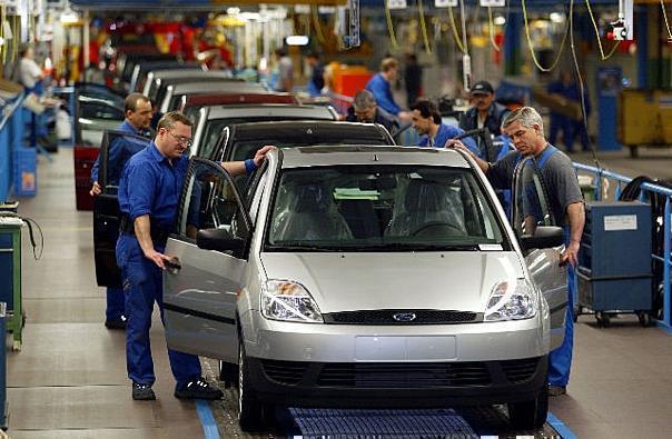 Produktion des Ford Fiesta.